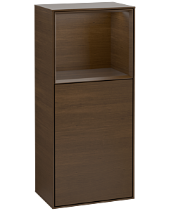 Villeroy und Boch Finion side cabinet F510GNGN 41.8x93.6x27cm, right, shelf above Walnut veneer, Walnut veneer