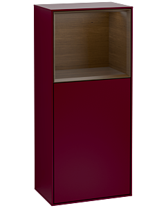Villeroy und Boch Finion Seitenschrank F510GNHB 41,8x93,6x27cm, rechts, Regal oben Walnut veneer, Peony Matt