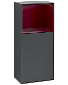 Villeroy und Boch Finion armoire latérale F510HBHG 41.8x93.6x27cm, droite, étagère au-dessus Peony Matt , Midnight Blue Matt Lacquer