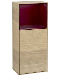 Villeroy und Boch Finion side cabinet F510HBPC 41.8x93.6x27cm, right, shelf above Peony Matt , Oak Veneer