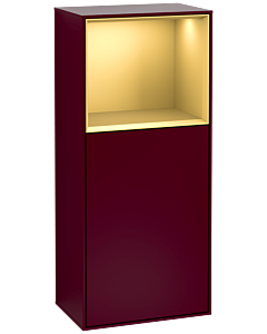 Villeroy und Boch Finion side cabinet F510HFHB 41.8x93.6x27cm, right, shelf above matt gold, Peony Matt