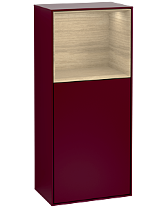 Villeroy und Boch Finion armoire latérale F510PCHB 41.8x93.6x27cm, droite, étagère au dessus Oak Veneer , Peony Matt
