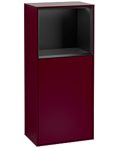 Villeroy und Boch Finion side cabinet F510PDHB 41.8x93.6x27cm, right, shelf above black matt, Peony Matt