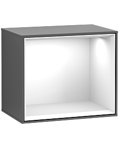 Villeroy und Boch Finion Regalmodul F580GFGK 41,8x35,6x27cm, Regal Glossy White, Anthracite matt