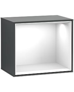 Villeroy und Boch Finion Regalmodul F580GFHG 41,8x35,6x27cm, Regal Glossy White, Midnight Blue Matt Lacquer