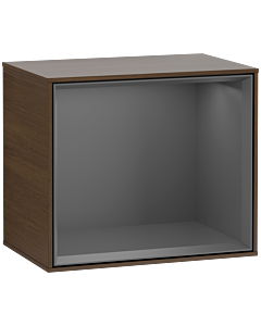 Villeroy und Boch Finion module F580GKGN 41.8x35.6x27cm, shelf antracite matt, walnut veneer