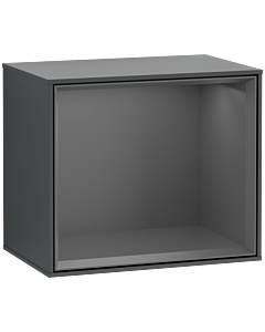 Villeroy und Boch Finion Regalmodul F580GKHG 41,8x35,6x27cm, Regal Antracite Matt, Midnight Blue Matt Lacquer