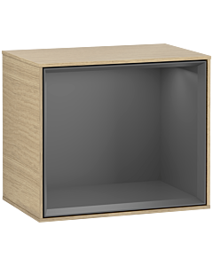 Villeroy und Boch Finion Regalmodul F580GKPC 41,8x35,6x27cm, Regal Antracite Matt, Oak Veneer