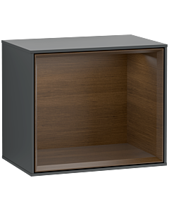 Villeroy und Boch Finion Regalmodul F580GNHG 41,8x35,6x27cm, Regal Walnut Veneer, Midnight Blue Matt Lacquer