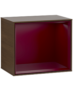 Villeroy und Boch Finion Regalmodul F580HBGN 41,8x35,6x27cm, Regal Peony Matt, Walnut veneer