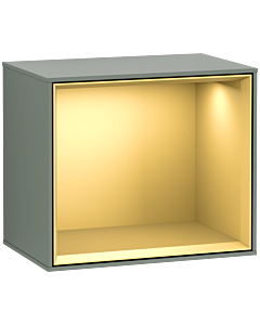 Villeroy und Boch Finion module F580HFGM 41.8x35.6x27cm, shelf gold matt, Olive Matt Lacquer