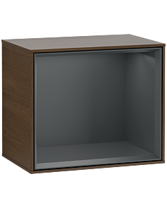 Villeroy und Boch module Finion F580HGGN 41.8x35.6x27cm, étagère Midnight Blue , placage noyer
