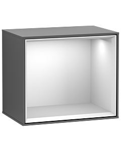 Villeroy und Boch Finion Regalmodul F580MTGK 41,8x35,6x27cm, Regal White Matt, Anthracite matt