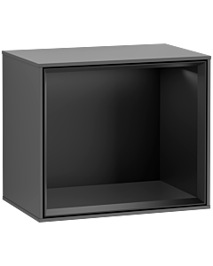 Villeroy und Boch Finion Regalmodul F580PDGK 41,8x35,6x27cm, Regal Black Matt, Anthracite matt