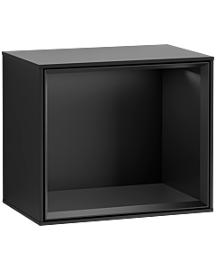 Villeroy und Boch module d&#39; Finion F580PDPD 41.8x35.6x27cm, étagère noir mat, laqué noir mat