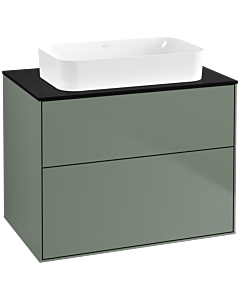 Villeroy und Boch Finion Villeroy und Boch F63200GM 80x60.3x50.1mm, verre noir mat, Olive Matt Lacquer