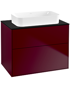 Villeroy und Boch Finion Villeroy und Boch F63200HB 80x60.3x50.1mm, verre noir mat, Peony Matt