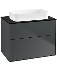 Villeroy und Boch Finion Villeroy und Boch F63200HG 80x60.3x50.1mm, verre noir mat, minuit Blue Matt Lacquer