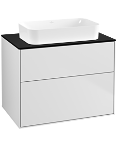 Villeroy und Boch Finion Villeroy und Boch Finion F63200MT 80x60.3x50.1mm, Glass Black Matt, White matt lacquer