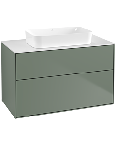 Villeroy und Boch Finion Villeroy und Boch F64100GM 100x60,3x50,1mm, verre White Matt , Olive Matt Lacquer