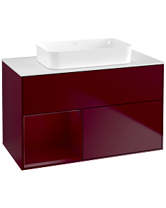 Villeroy und Boch Finion Villeroy und Boch F651HBHB 100x60.3x50.1cm, étagère à gauche Peony , Peony Matt