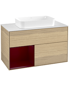 Villeroy und Boch Finion Villeroy und Boch Finion F651HBPC 100x60.3x50.1cm, shelf left Peony , Oak Veneer