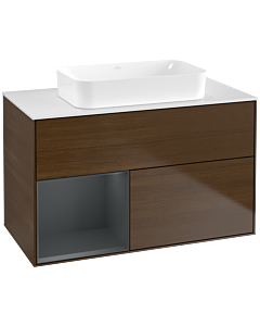 Villeroy und Boch Finion Villeroy und Boch Finion F651HGGN 100x60.3x50.1cm, shelf left Midnight Blue Matt Lacquer , Blue Matt Lacquer veneer