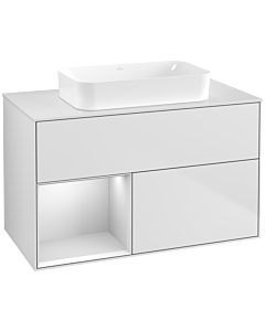 Villeroy und Boch Finion Villeroy und Boch Finion F651MTMT 100x60.3x50.1cm, shelf left white matt lacquer, white matt lacquer