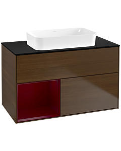 Villeroy und Boch Finion Villeroy und Boch F652HBGN 100x60.3x50.1cm, étagère à gauche Peony , placage Peony