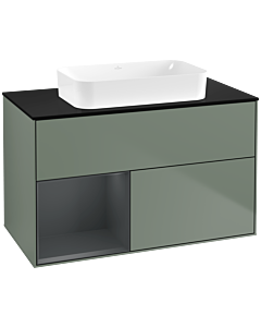 Villeroy und Boch Finion Villeroy und Boch Finion F652HGGM 100x60.3x50.1cm, shelf left Midnight Blue Matt Lacquer , Olive Matt Lacquer