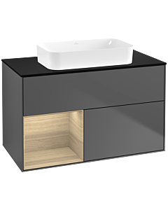 Villeroy und Boch Finion Villeroy und Boch Finion F652PCGK 100x60.3x50.1cm, shelf left Oak Veneer , anthracite matt