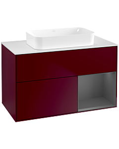 Villeroy und Boch Finion Villeroy und Boch Finion F661GKHB 100x60.3x50.1cm, shelf on the right anthracite matt, Peony Matt