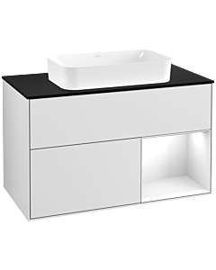 Villeroy und Boch Finion Villeroy und Boch Finion F662GFMT 100x60.3x50.1cm, shelf on the right Glossy white lacquer, white matt lacquer