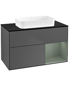 Villeroy und Boch Finion Villeroy und Boch Finion F662GMGK 100x60.3x50.1cm, shelf right Olive Matt Lacquer , anthracite matt