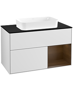 Villeroy und Boch Finion Villeroy und Boch Finion F662GNMT 100x60.3x50.1cm, shelf on the right walnut veneer, white matt lacquer