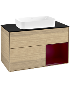 Villeroy und Boch Finion Villeroy und Boch F662HBPC 100x60.3x50.1cm, étagère à droite Peony , Oak Veneer