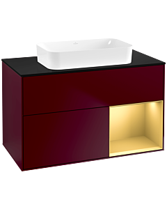 Villeroy und Boch Finion Villeroy und Boch Finion F662HFHB 100x60.3x50.1cm, shelf on the right gold matt, Peony Matt