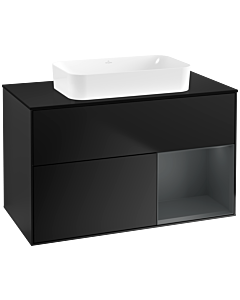 Villeroy und Boch Finion Villeroy und Boch Finion F662HGPD 100x60.3x50.1cm, shelf right Midnight Blue Matt Lacquer , black matt lacquer