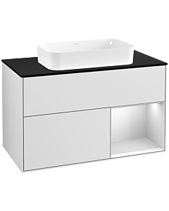 Villeroy und Boch Finion Villeroy und Boch Finion F662MTMT 100x60.3x50.1cm, shelf on the right white matt lacquer, white matt lacquer