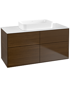 Villeroy und Boch Finion Villeroy und Boch Finion F67100GN 120x60.3x50.1cm, Glass White Matt , Walnut veneer