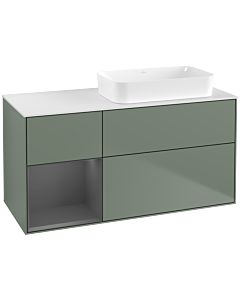 Villeroy und Boch Finion Villeroy und Boch Finion F681GKGM 120x60.3x50.1cm, shelf left anthracite matt, Olive Matt Lacquer