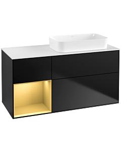 Villeroy und Boch Finion Villeroy und Boch Finion F681HFPD 120x60.3x50.1cm, shelf left gold matt, black matt lacquer