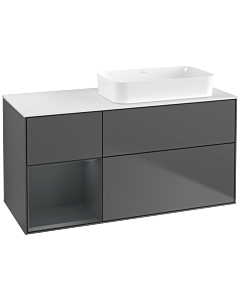 Villeroy und Boch Finion Villeroy und Boch Finion F681HGGK 120x60.3x50.1cm, shelf left Midnight Blue Matt Lacquer , anthracite matt