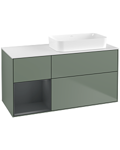 Villeroy und Boch Finion Villeroy und Boch Finion F681HGGM 120x60.3x50.1cm, shelf left Midnight Blue Matt Lacquer , Olive Matt Lacquer