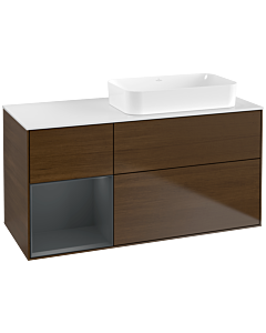 Villeroy und Boch Finion Villeroy und Boch Finion F681HGGN 120x60.3x50.1cm, shelf left Midnight Blue Matt Lacquer , Blue Matt Lacquer veneer