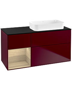 Villeroy und Boch Finion Villeroy und Boch F682PCHB 120x60.3x50.1cm, tablette à gauche Oak Veneer , Peony Matt