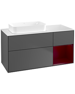 Villeroy und Boch Finion Villeroy und Boch Finion F691HBGK 120x60.3x50.1cm, shelf right Peony , anthracite matt