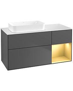 Villeroy und Boch Finion Villeroy und Boch Finion F691HFGK 120x60.3x50.1cm, shelf on the right gold matt, anthracite matt
