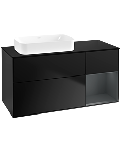 Villeroy und Boch Finion Villeroy und Boch Finion F692HGPD 120x60.3x50.1cm, shelf on the right Midnight Blue Matt Lacquer , black matt lacquer