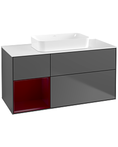 Villeroy und Boch Finion Villeroy und Boch Finion F701HBGK 120x60.3x50.1cm, shelf left Peony , anthracite matt